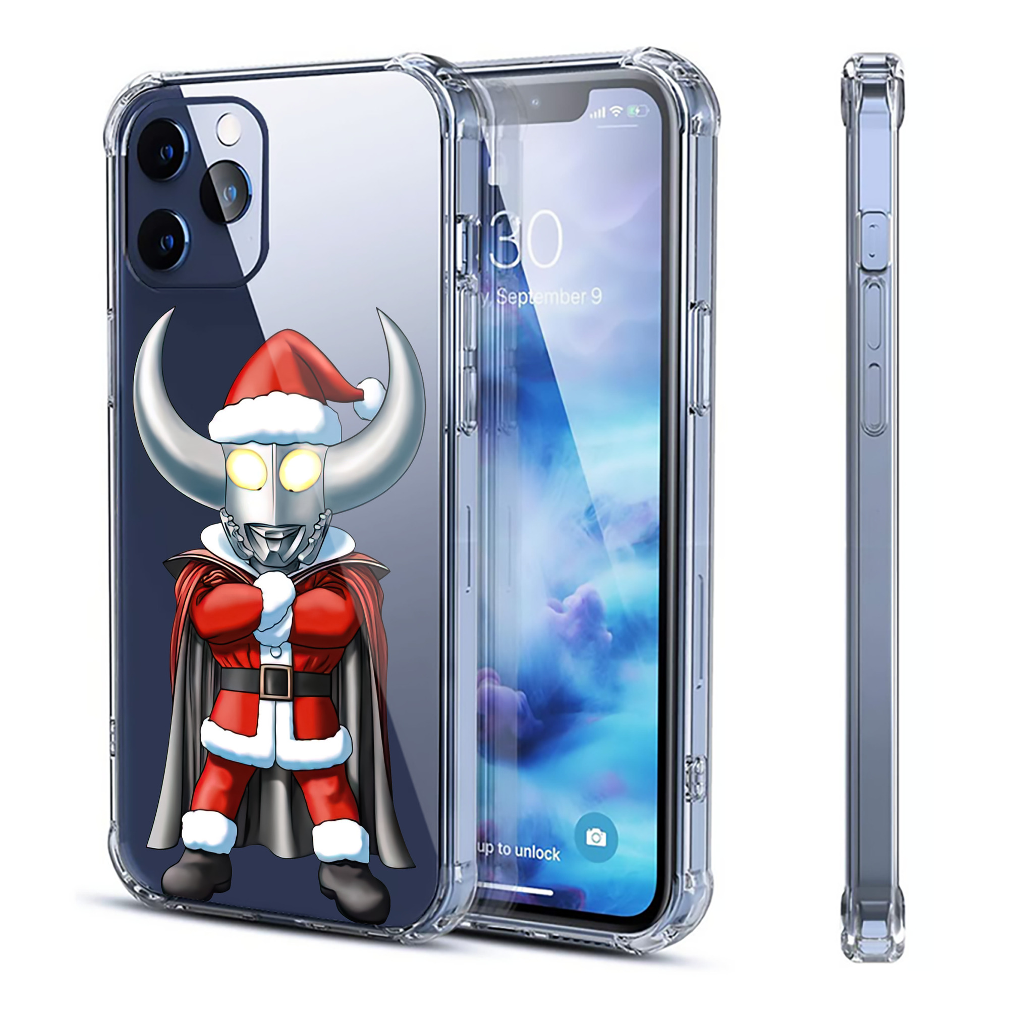 （画像用） ウルトラマン Ultraman 【iPhone 12シリーズ対応】透明スマホケース（クリアソフトケース）